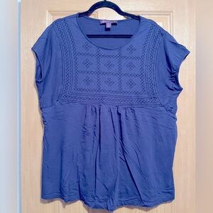 Gloria Vanderbilt Blue Top